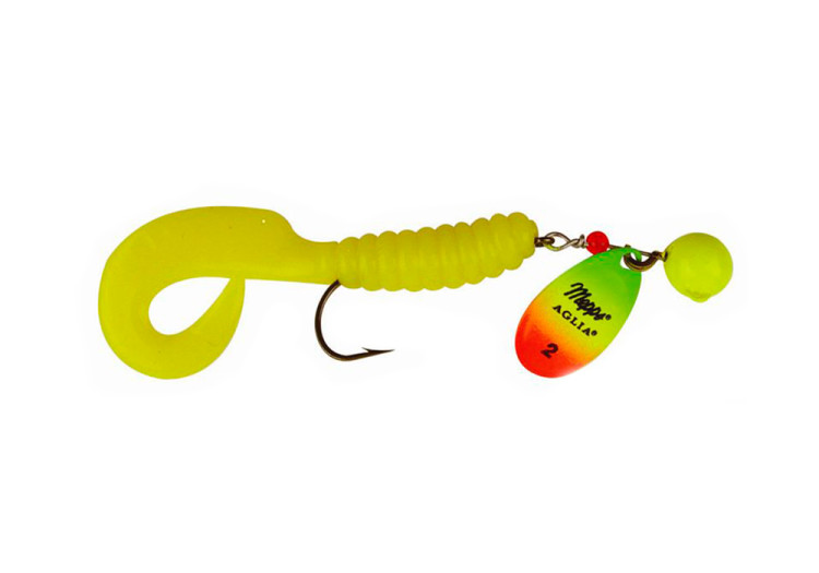 Блесна Mepps Aglia Spinflex Chartreuse/Tiger/Yellow 14г