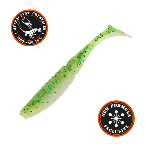 Силиконовые приманки Sakura Slit Shad, дл. 100мм, цв. 061 Apple Mint