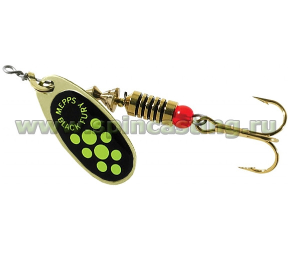Блесна Mepps Black Fury Gold/Chartreuse 3