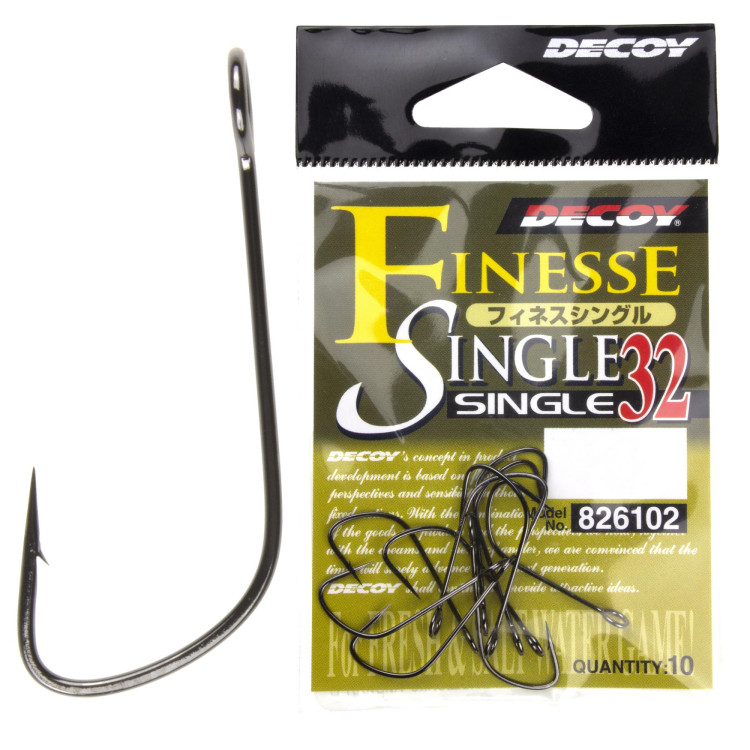 Крючок одинарный Decoy Finesse Single 32 #6 (10шт)