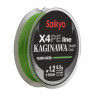 Шнур Saikyo Kaginawa X4PE 150m #1.2 (0,185mm), цв. зеленый fluo