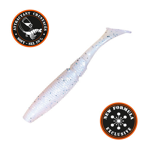 Силиконовые приманки Sakura Slit Shad, дл. 85мм, цв. 040 Blue Pearl W\Silver