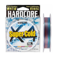 Плетеный шнур Duel Hardcore Super Cold X4 200m #1.2, цв. 5Color
