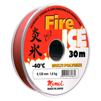 Леска Momoi Fire Ice 0.167мм 3.3кг 30м красная Barrier Pack